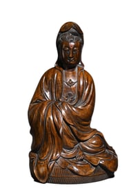 An Exquisite flower Li wood Guanyin study ornaments