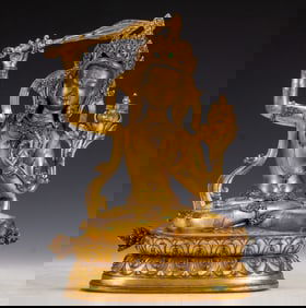 A bronze gilt Buddha statue