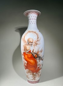 An Exquisite the Republic of China Wang Bu red-clothed Arhat