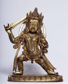 A bronze gilt statue of the Ming Dynasty king