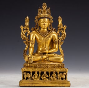 A bronze gilt Buddha statue