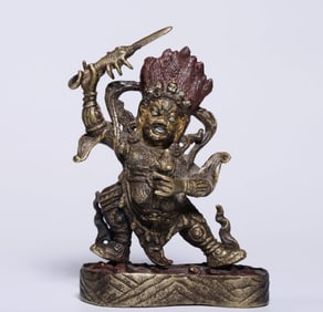 A bronze gilt statue of the Ming Dynasty king