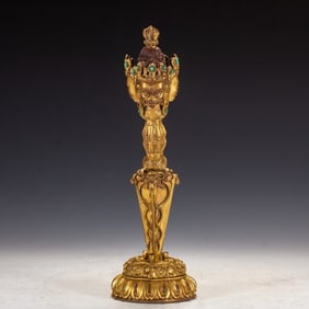 A bronze gilt ritual vessel