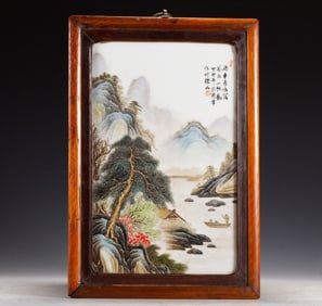 An Exquisite porcelain panel painting