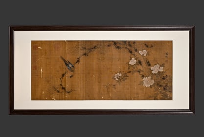 An Exquisite Lu Ji flowers and birds on silk