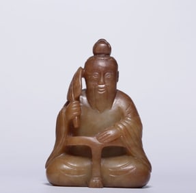 One piece of medieval: Hetian jade seed material with Qin immortals
