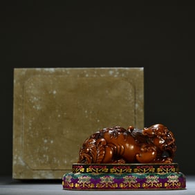 An Exquisite Lin Yuanzhu's Shoushan Shirui beast