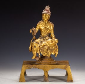 A bronze gilt Buddha statue