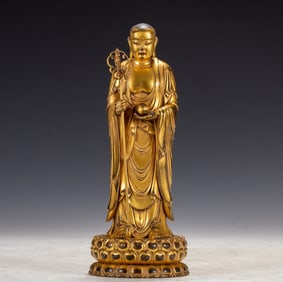 A bronze gilt Buddha statue