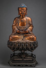 A gilded Buddha of the Ming Dynasty