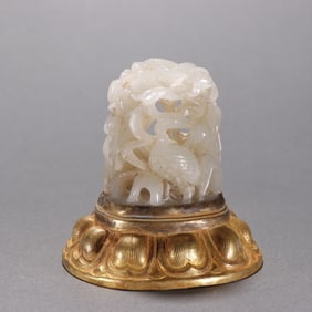 An Exquisite Liao gold silver gilt inlay and Tian Yu all the way to the top of the furnace