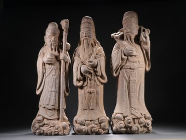 A set of stone carvings Fu Lu Shou Samsung