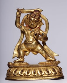 A bronze gilt statue of the Ming Dynasty king