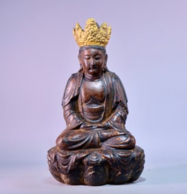 An Exquisite rhino leather lacquer Guanyin