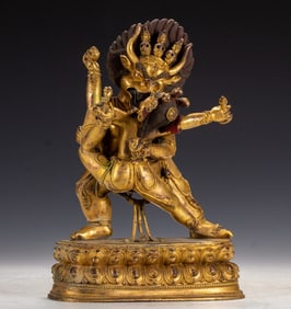 A bronze gilt Buddha statue