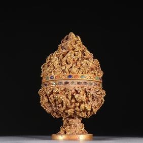 An Exquisite Hanjin fried beads and dragon pattern Boshan furnace