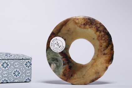 An Exquisite Hetian jade multicolored Qin jade wall