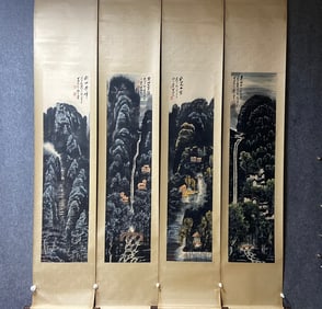 An Exquisite Li Keran's four-screen boutique