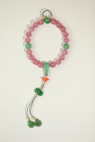 An Exquisite pink tourmaline eighteen small placket