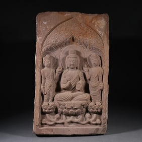 A stone Buddha statue from the Tang Dynasty