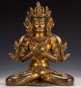 A bronze gilt Buddha statue