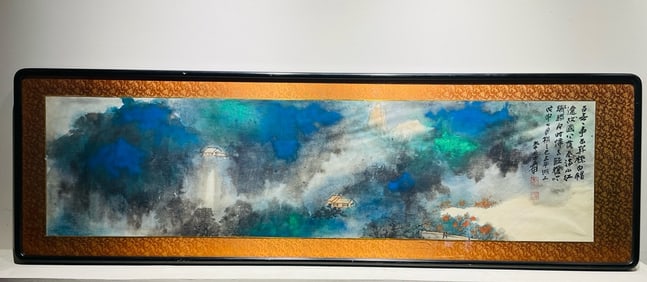 A large number of colorful landscape plaques