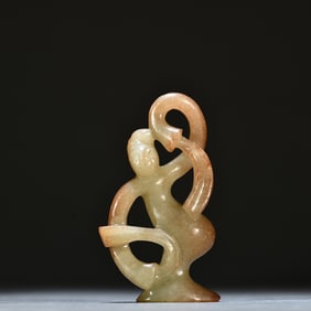 An Exquisite Hetian jade dancer ornament