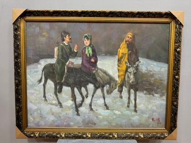 A fine oil painting by Xu Beihong