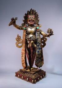 A Tibetan bronze ritual vessel