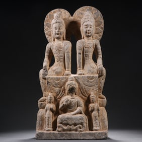 A stone Buddha statue of the Northern Wei Dynasty