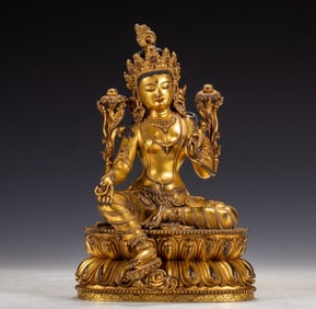 A bronze gilt Buddha statue