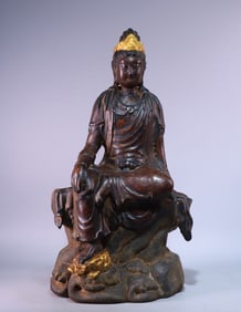 An Exquisite rhino leather lacquer free Guanyin