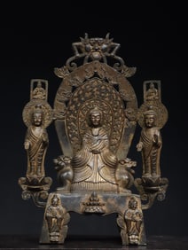 An Exquisite copper and gold Buddha statue of the Northern Wei Dynasty