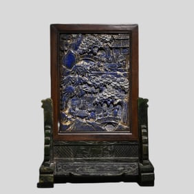 An Exquisite Hetian jasper inlaid slime deep mountain visiting friends interstitial ornaments