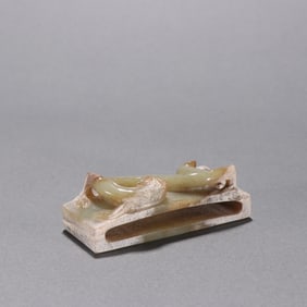 An Exquisite ancient jade dragon pattern sword ornament