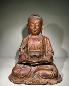 A bronze gilt Buddha statue of the Central Plains from the Ming Dynasty