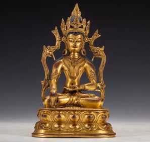 A bronze gilt Buddha statue