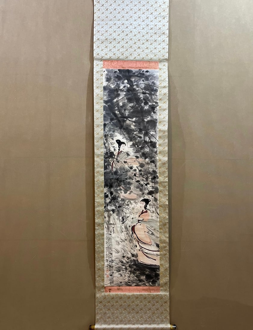 A Fu Baoshi boutique figure returns: Fu Baoshi boutique character returns Size: Painting core34×133cm (The Dimensions Of All Batches Are Manually Measured.If You Need More Detailed Information, Please Contact Our Customer Service Before