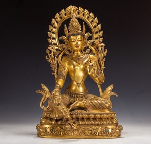 A bronze gilt Buddha statue