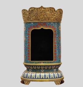 A cloisonné enamel shrine
