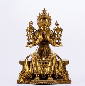 A bronze gilt Buddha statue