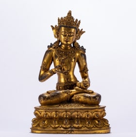 A bronze gilt Buddha statue