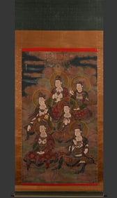 A statue of Wu Daozi on silk