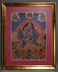 A piece of Qing dynasty thangka