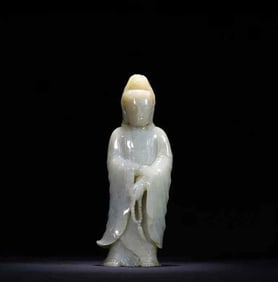 A standing statue of Guanyin Bodhisattva