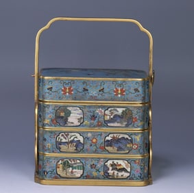 A piece of Qing Qianlong cloisonné food box
