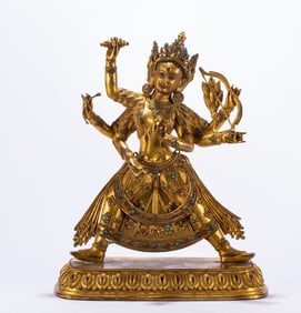 A bronze gilt Buddha statue