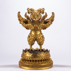 A bronze gilt Buddha statue