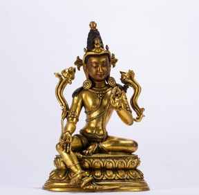 A bronze gilt Buddha statue