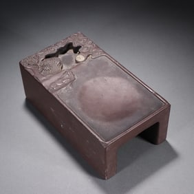A piece of Lying Niu Duan inkstone copy hand inkstone